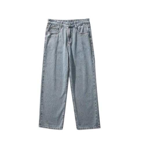 Men's Korean Style Baggy Jeans Loose Fit Straight Leg Denim Wide-Leg Casual All-Match Pants2
