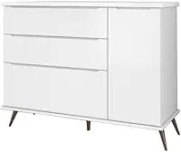 Cômoda Sapateira Alice 3 Gavetas para Quarto de Bebê Infantil - Phoenix Baby