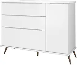 Cômoda Sapateira Alice 3 Gavetas para Quarto de Bebê Infantil - Phoenix Baby