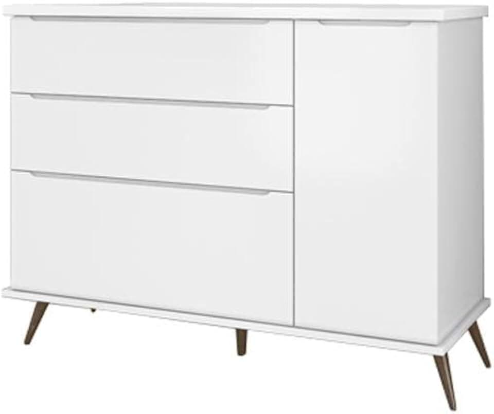 Cômoda Sapateira Alice 3 Gavetas para Quarto de Bebê Infantil - Phoenix Baby