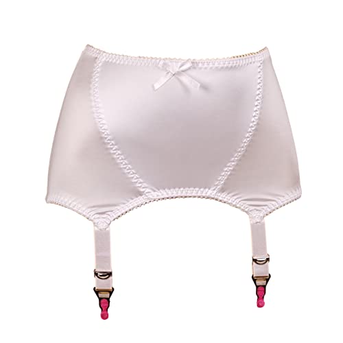 Lesoya Women's Sexy Girdle Lace Edge Vintage Satin Suspender Garter Belt With 6 Adjustable Straps Metal Clips #TOP6