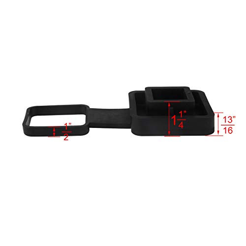 Woftd Trailer Hitch Tube Cover, 2-Inch Rubber Trailer Receiver Plug Cap Fits Standard 2" Trailer Hitch Receivers Class 3 4 5 #TOP4