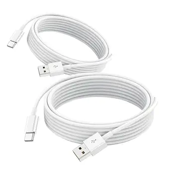 2 Pack Car Carplay Cable for iPhone 17 Air/15/16 16e 17e 15 Pro Max 15 Plus USB A to USB Type C Data Cord,iPad 10th Gen, Samsung Galaxy Tab A7 A8 A9 S10+ S9 S8 S7 Note 10 S10,LG Phone Charger Charging