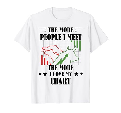 Plus de gens que je rencontre Stock Trading Day Trader Bull Bear T-Shirt
