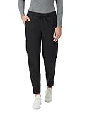 Hanes Women's Scrubs Cargo Joggers, Healthcare Scrub Joggers for Women, Moisture Wicking, New Ebony, Size XL