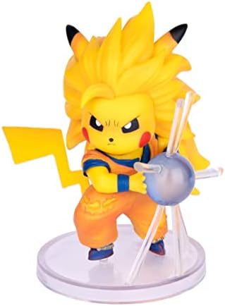 LESESOBE Goku Figure Statues Figurine DBZ Super Saiyan ssj3 Collection Birthday Gifts PVC 4 Inch