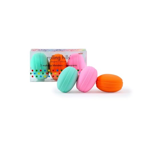 Éponges à maquillage macarons Rolling Hills contre les traces de fond de teint