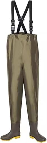 WXF86djl Bajo el Agua Waders de Cadera con Tirantes Ajustables, Waders de Caza y Pesca for Hombres y Mujeres con Botas, Waders Impermeables con Botas(6)