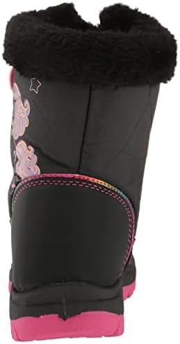 Rugged Bear Girls Winter Water Resistant Sherpa Lined Insulated Snow Boots (Toddler/Little Kid), Black Multicolor, 8 | Image 2