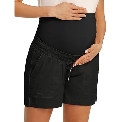 Maacie Women's Maternity Comfy Shorts with Pockets Cover