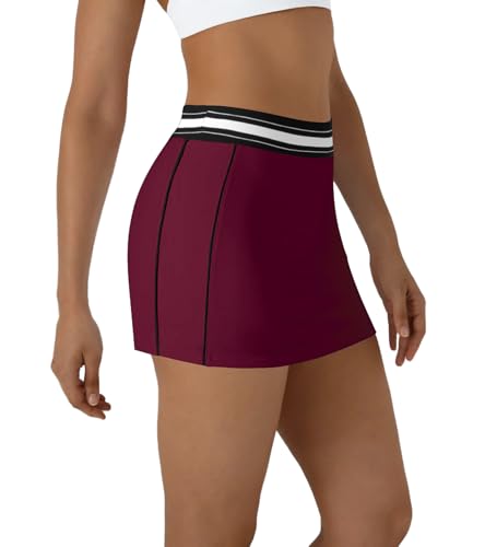 Image of Jigfar Women Cute Golf Tennis Club Skirt Dress Activewear Mini Summer Workout Running Athletic Skorts