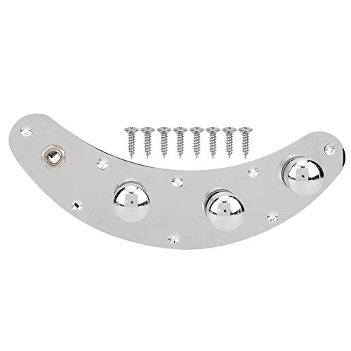 RiToEasysports Prewired Bass Switch Control Plate Wired Loaded Control Plate with Switch Knob for Electric Bass Playing Accessories Jazz Bass Control Plate
