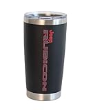 Jeep Rubicon 20 oz Insulated Travel Coffee Mug Trail Rated Logo and Rubicon Design