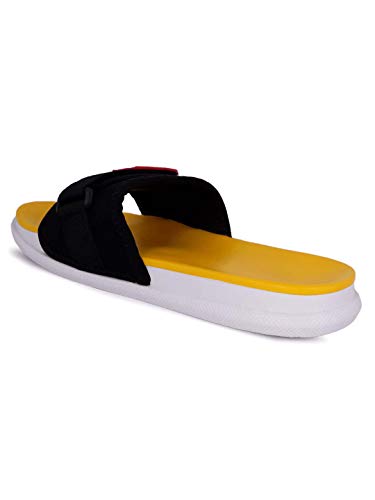 Image of AADI Men's Synthetic Leather Daily Use Casual Sliders /Flip Flop & Slippers