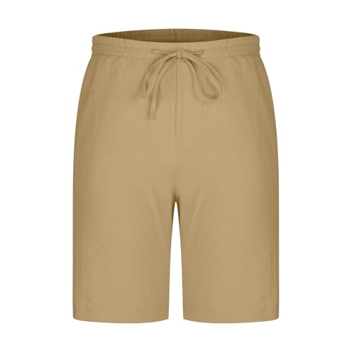 Men Board Shorts Casual Summer Baggy Bermuda Linen Shorts Drawstring Resort Surf Beach Vacation Clothes3