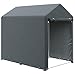 Outsunny 1.2 x 1.8m Garden Storage Shed Tent, Portable Shed Shelter with Galvanised Steel Frame and Large Door, for Motorbike, Garden Tools, Bike Storage