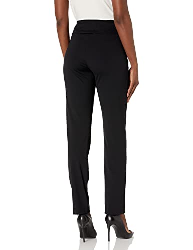 SLIM-SATION Women's Pull on Solid Knit Easy Fit Narrow Leg Pant with Tummy Panel2