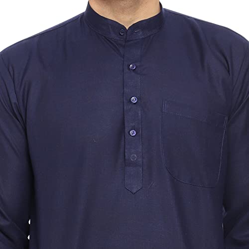 Image of ITOS365 Men Cotton Blend Kurta Pyjama Set Party Fashion Regular Ethinic Wear Indian Dress Gift for Men