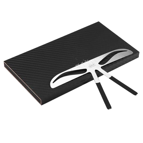 Ainoli 4 tipos de regla para cejas, medida de cejas, regla de extensión de equilibrio, regla de plantilla con forma de ceja (frente clásica)