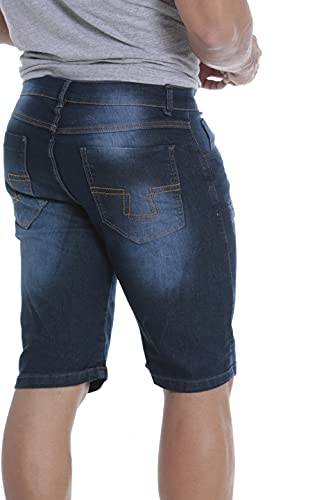 Kit 04 Shorts Masculino Jeans E Colorido Rasgado Liso Lycra - 44