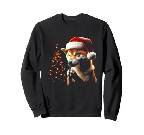Shiba Inu Chapeau de Père Noël pour chien – Vintage Dog Christmas Lover Sweatshirt