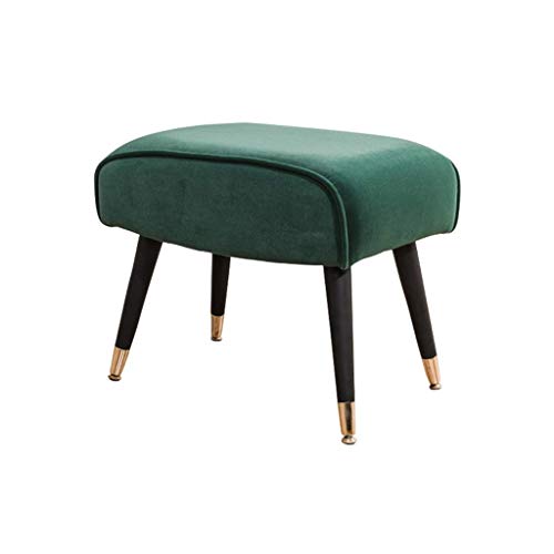 Taburete nórdico verde con patas negras para dormitorio gzz 4
