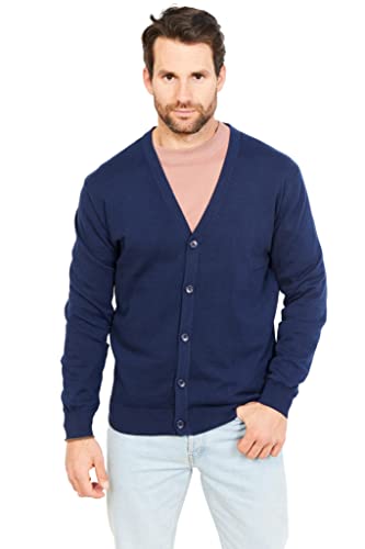 Jack Stuart - Cárdigan para Hombre, 100% Algodón (Marino, XL) Cover