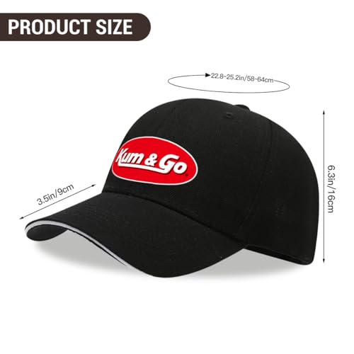 Kum & Go Logo Gorra Negra Ajustable miniatura 6