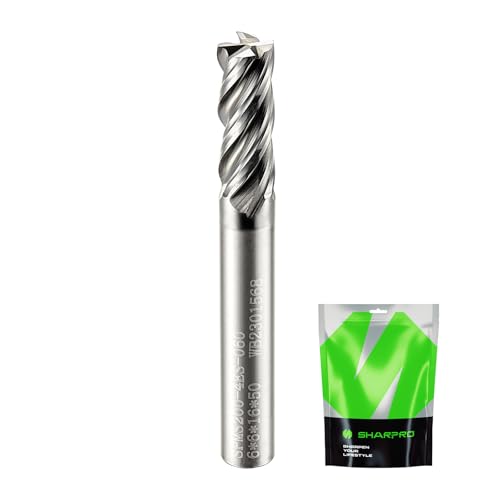 6mm Shank End Mill 6mm Cutting Dia. 4 Flutes AlCrN Coated Carbide Square CNC End Mills, Apply for Alloy Steel, Stainless Steel, and Various Cast Iron 6 mm SHK 6 mm DIA 1