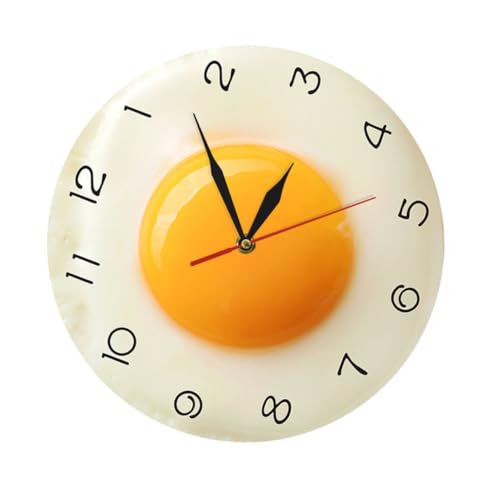 Horloge moderne œuf poché acrylique Ipetboom objet design