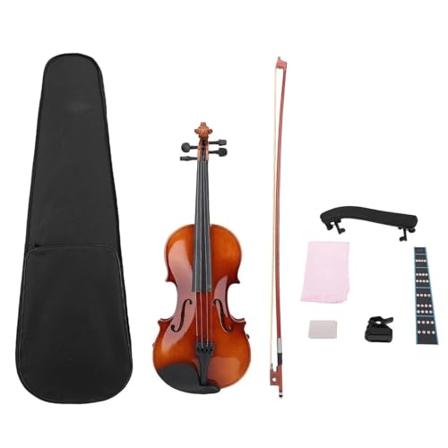 Violon en bois avec étui de rangement : la pureté acoustique traditionnelle