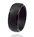 LiveLife∞ Silicone Wedding Ring for Men Band Providing Comfortable Fit Easy to Clean Rings Designed Durable Waterproof Rubber Band to Enhance Your Active Lifestyle Now! (Men: Black Groove, 11)