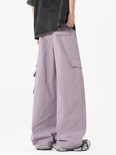 Men's Pants Workwear Ice Silk Straight Leg Lightweight Loose Wide Summer Casual Long Pants for Men4