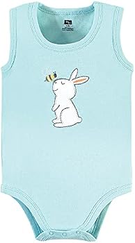 Hudson Baby Body Senza Maniche Unisex In Cotone 100% – Confezione 2 Pezzi Con Coniglietto E Ape, Taglia 9-12 Mesi