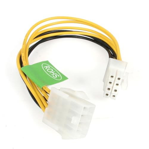 Startech.Com 8In Eps 8 Pin Power Cable Cavo Di Alimentazione Giallo 0,2 M