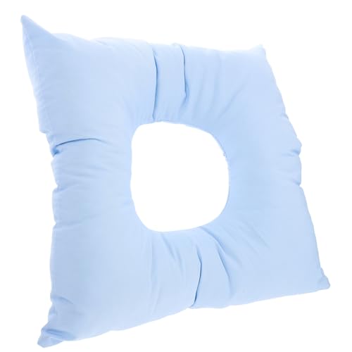 OSOLADY Square Face Down Spa Pillow Washable Cotton Headrest Cushion for Beauty Salons and Massage Parlors Hollow Design for Comfort