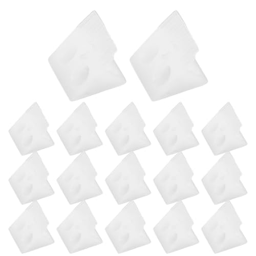 LALADEFIEE 100 Cuñas de Reparación para Cajones y Soportes de Esquina de Plástico con Tornillos, Diseño Estable para Fijar Fondos Hundidos en Armarios y Muebles