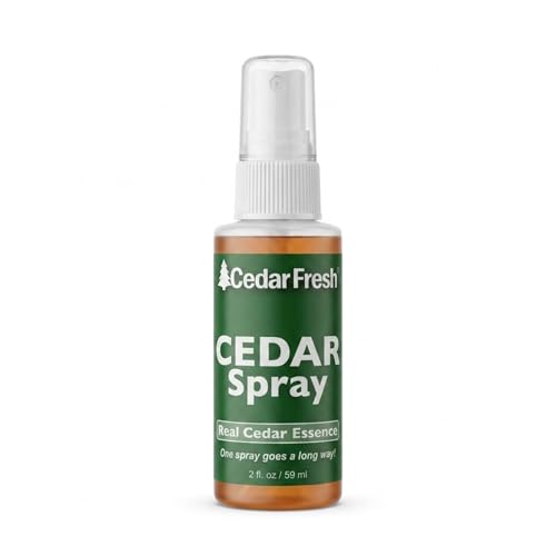 Household Essentials CedarFresh Cedar Power Spray, 2-Ounce Concentrated Essence for Blocks, Hangers, Closets, Drawers, Chests & Wardrobe Freshening