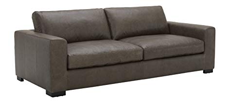 Amazon Brand - Stone & Beam Westview Extra-Deep Down-Filled Leather Sofa Couch, 89"W, Dark Grey Amazon Brand - Stone & Beam Westview Extra-Deep Down-Filled Leather Sofa Couch, 89"W, Dark Grey