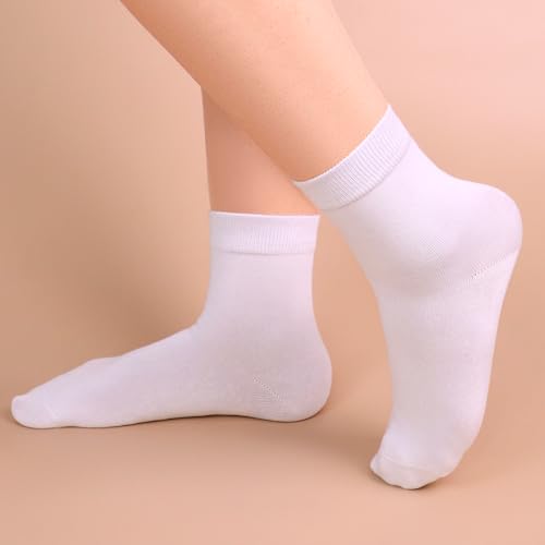 Image of Womens Viscose Bamboo Crew Socks Thin Casual Ultra Soft Colorful Above Ankle Socks Breathable Comfortable 3 /6 Pairs