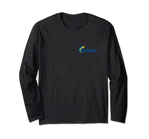 Flag Sweden Long Sleeve T-Shirt, Black
