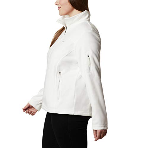 Columbia Fast Trek II Jacket - Forro Polar para Mujer, Color Blanco, Talla L