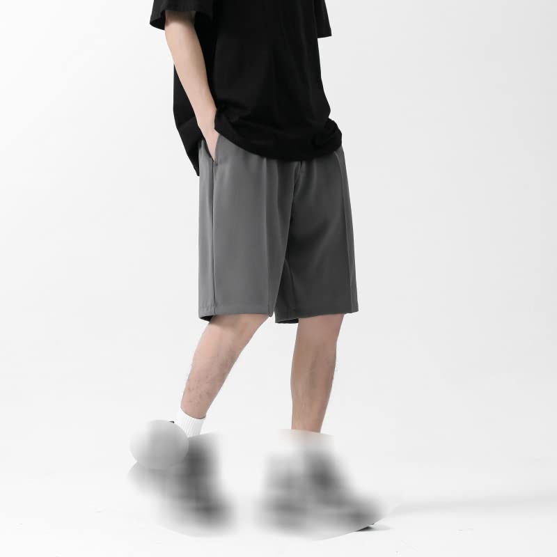 Short homme soie de glace ample contre la chaleur short gris léger - 5