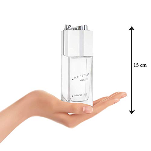 EVAFLORPARIS Je T'Aime A La Folie Coffret pour Femme Eau de Parfum 100 ml + Déodorant 150 ml + Vapo de Sac 12 ml 1 Unité - Image 5