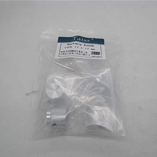 Taiss/ 4Pcs Silver Color Aluminum Rotary Electronic Control Potentiometer Knob For 6 Mm Diameter Shaft, Volume Control Knob, Audio Knob, Guitar Knob，Switch Knob, 17Mm Dia. X 17Mm Height #TOP5