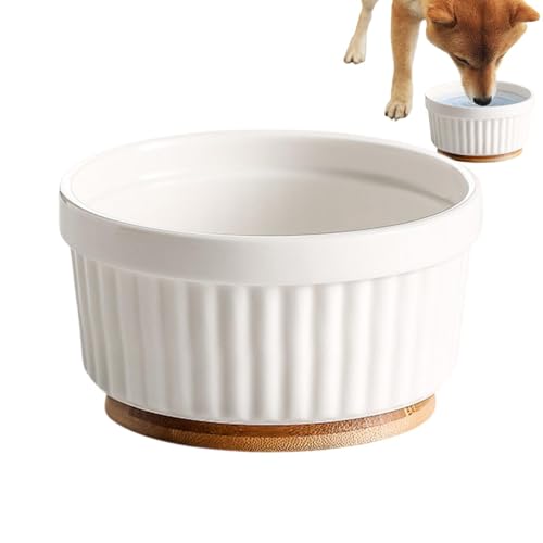 Huvqianu Thermostatic Pet Water Bowl, Dog Warming Water Dish, 4.72x2.56 In, Ceramic Warming Feeder, Outdoor Heated Pet Plate, He