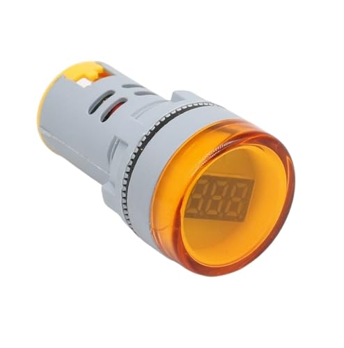 Voltmètre LED 22mm AC 20V-500V jaune pour sécuriser le tableau électrique de l'atelier