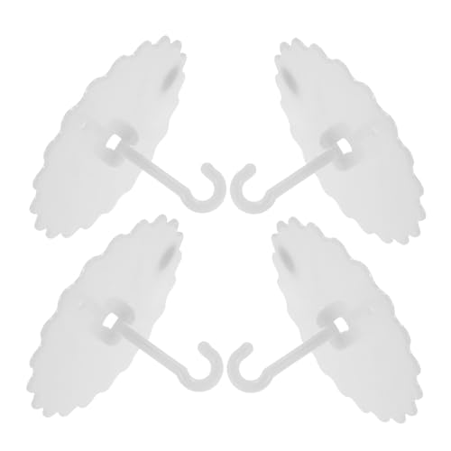 WATIIFUFU 4 Piezas Ganchos Adhesivos de Techo Ganchos Plásticos Removibles para Colgar Mosquiteras y Redes Soporte Resistente para Pared y Dormitorio