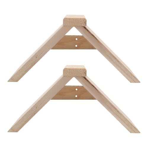 Image of POPETPOP Dove Rest Stand : 2Pcs Wooden Pigeon Perch Bird Perch Stand for Pigeons Doves Parrots - Easy to Install, 8.65X4.72X4.72in