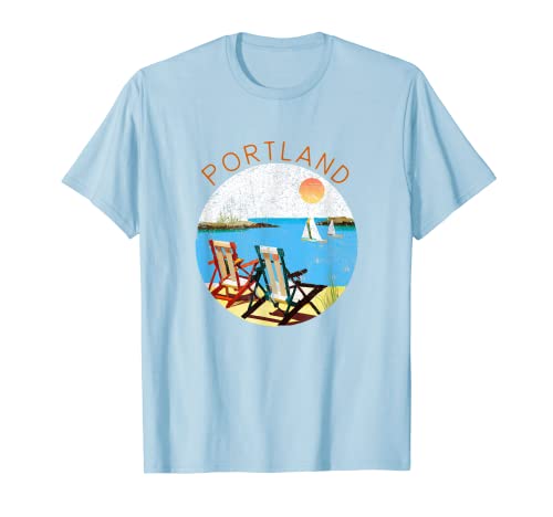 312bogm9MSL._SL500_ Retro Portland Souvenir - Vintage Beach Vacation T-Shirt